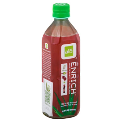 alo ENRICH Aloe Vera Juice Drink Pomegranate + Cranberry - 16.9 Fl. Oz.