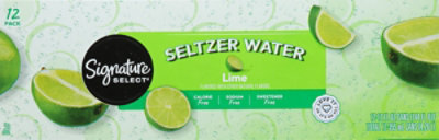 Signature SELECT Lime Flavored Seltzer Water - 12-12 Fl. Oz. - Image 6