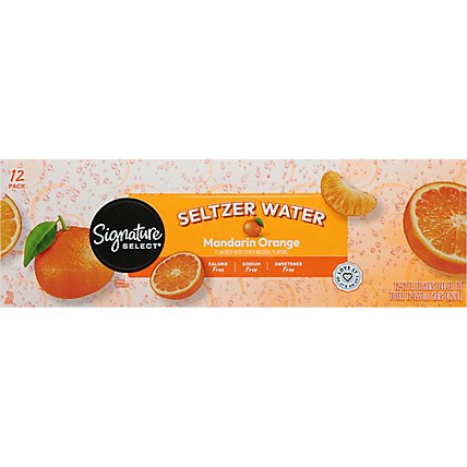 Signature SELECT Seltzer Water Mandarin Orange - 12-12 Fl. Oz. - Image 3