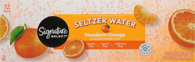 Signature SELECT Mandarin Orange Seltzer Water - 12-12 Fl. Oz. - Image 6