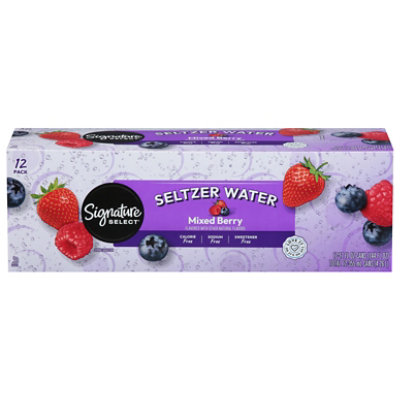 Signature SELECT Mixed Berry Seltzer Water - 12-12 Fl. Oz. - Image 3