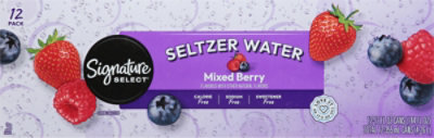 Signature SELECT Mixed Berry Seltzer Water - 12-12 Fl. Oz. - Image 6