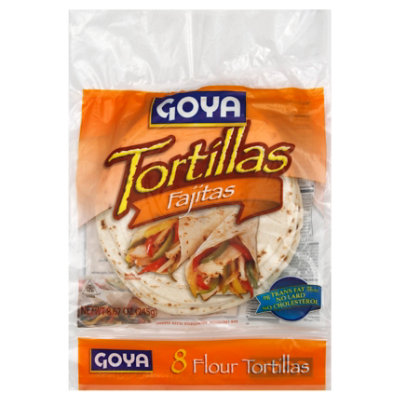 Goya Tortillas Flour Fajita Bag 8 Count - 8.67 Oz - Image 1