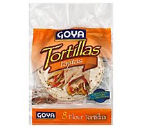 Goya Tortillas Flour Fajita Bag 8 Count - 8.67 Oz