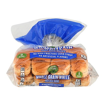Open Nature Buns Hot Dog Whole Grain White - 12 Oz - Image 3