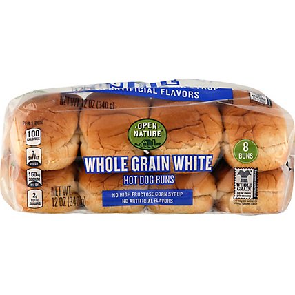 Open Nature Buns Hot Dog Whole Grain White - 12 Oz - Image 2