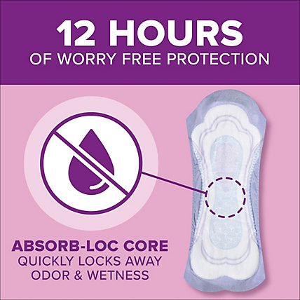 Poise Incontinence Long Pads for Women Maximum Absorbency - 39 Count - Image 5