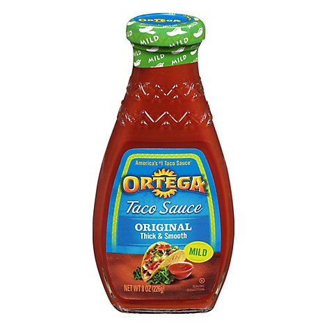 Ortega Taco Sauce Thick & Smooth Original Mild Bottle - 8 Oz