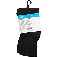 No nonsense Complete Comfort Socks Cotton Basic Cuff Black Size 4-10 - 3 Count - Image 4