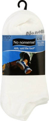 No nonsense Ahh Said The Foot Socks No Show Super Soft White Size 4-10 - 3 Count - Image 2