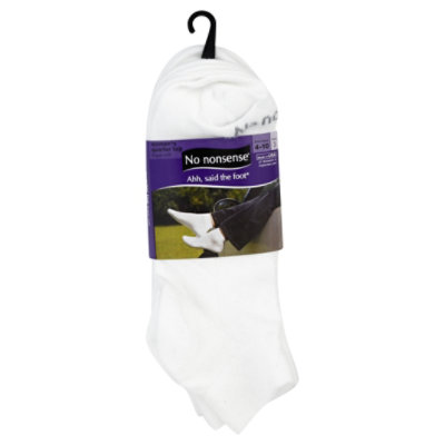 No Nonsense Womens Quarter Top Socks White - 3 Pair - Image 1