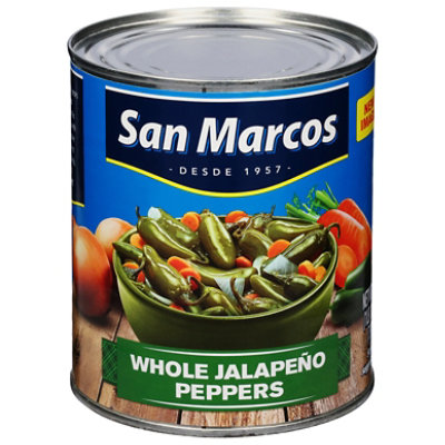 San Marcos Peppers Jalapeno Whole Can - 26 Oz