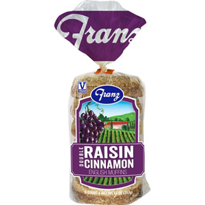 Franz English Muffins Double Raisin Cinnamon 6 Count - 14 Oz - Image 2