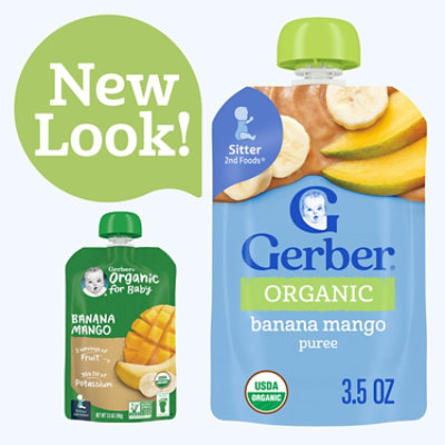 Gerber 2nd Foods Organic Banana Mango Baby Food Pouch - 12-3.5 Oz - Image 3