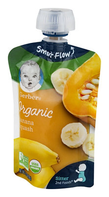 Gerber 2nd Foods Baby Food Banana Squash Pouch 3.5 Oz - Image 4