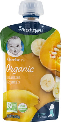 Gerber 2nd Foods Baby Food Banana Squash Pouch 3.5 Oz - Image 1