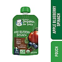 Gerber 2nd Foods Organic Apple Blueberry Spinach Baby Food Pouch - 3.5 Oz - Image 1