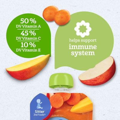 Gerber 2nd Foods Organic Carrot Apple Mango Baby Food Pouch - 3.5 Oz - Image 4