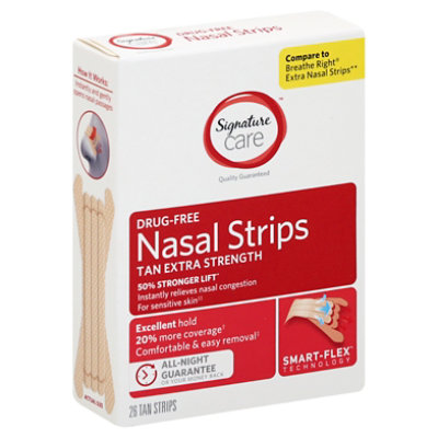 NASAL STRIPS Cold, Allergy & Snore Relief Long Lasting Hold Latex & Drug  Free 8