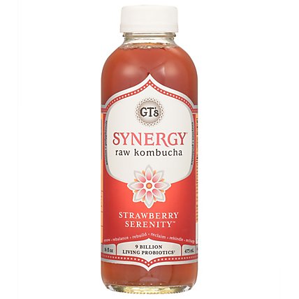 GT's Synergy Strawberry Serenity Kombucha - 16.2 Fl. Oz. - Image 3
