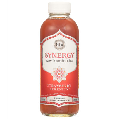 GT's Synergy Strawberry Serenity Kombucha - 16 Fl. Oz. - Image 3