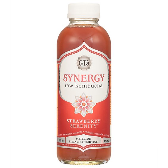 GT's Synergy Strawberry Serenity Kombucha - 16.2 Fl. Oz.