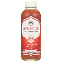 GT's Synergy Strawberry Serenity Kombucha - 16.2 Fl. Oz. - Image 1