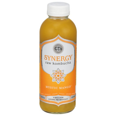 GT's Synergy Mystic Mango Kombucha - 16 Fl. Oz. - Image 3