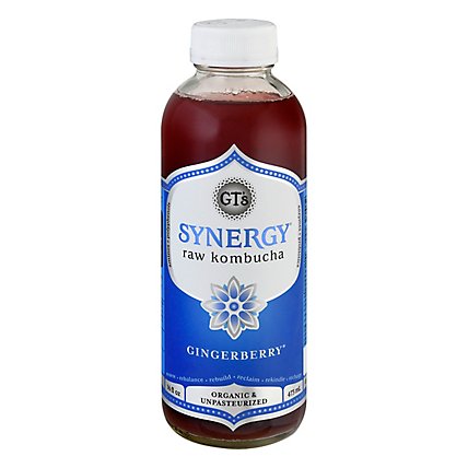GT's Synergy Gingerberry Organic Kombucha- 16.2 Fl. Oz. - Image 1