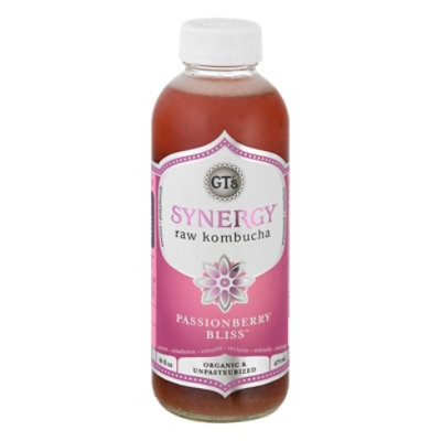 GT's Synergy Passionberry Bliss Kombucha - 16.2 Fl. Oz. - Image 3