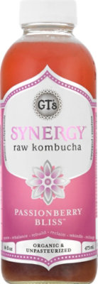 GT's Synergy Passionberry Bliss Kombucha - 16.2 Fl. Oz. - Image 2