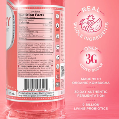Synergy The Real Kombucha Guava Goddess - 16 Fl. Oz. - Image 3