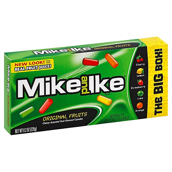 Mike And Ike Candies Chewy Fruit Original Theatre Box - 8.3 Oz