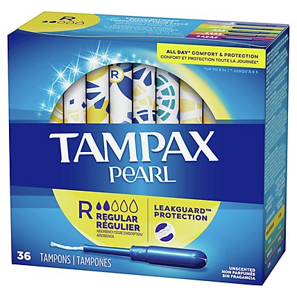 Tampax Pearl Regular Absorbency Unscented Tampons - 36 Count - Image 2