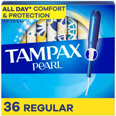 Tampax Pearl Regular Absorbency Unscented Tampons - 36 Count - Image 1