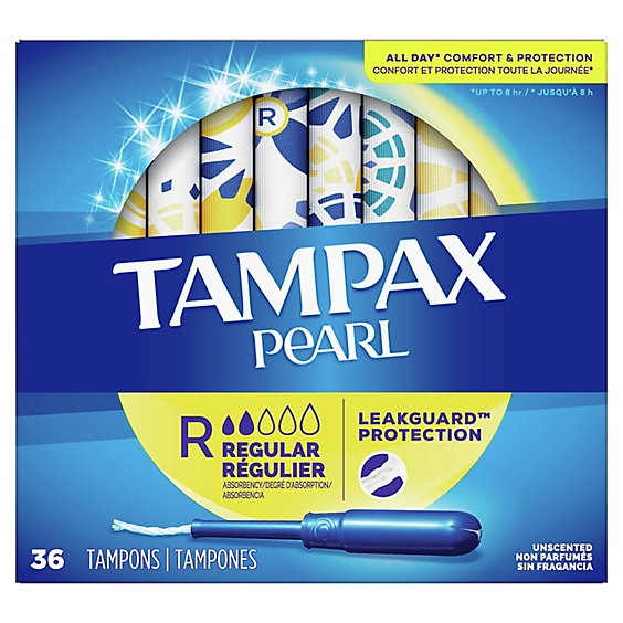 Tampax Pearl Regular Absorbency Unscented Tampons - 36 Count