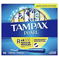 Tampax Pearl Regular Absorbency Unscented Tampons - 36 Count - Image 1