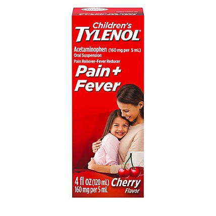 Tylenol Childrens Acetaminophen Suspension Cherry Blast - 4 Fl. Oz. - Image 2