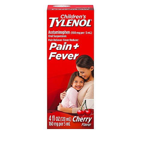Tylenol Childrens Acetaminophen Suspension Cherry Blast - 4 Fl. Oz.