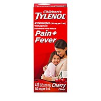 Tylenol Childrens Acetaminophen Suspension Cherry Blast - 4 Fl. Oz. - Image 1