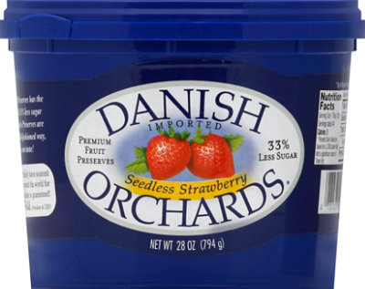 Danish Orchards Fruit Preserves Premium Seedless Strawberry - 28 Oz - Image 2
