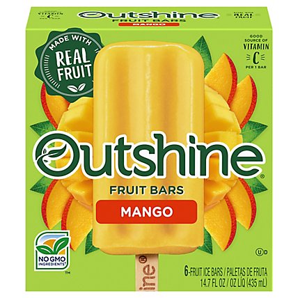 Outshine Fruit Ice Bars Mango 6 Count - 14.7 Fl. Oz. - Image 2