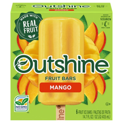 Outshine Fruit Ice Bars Mango 6 Count - 14.7 Fl. Oz.