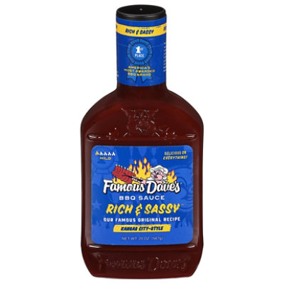 Famous Daves Sauce BBQ Rich & Sassy - 20 Oz - Image 1