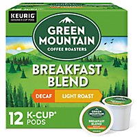 Green Mountain Coffee Coffee K-Cup Pods Light Roast Breakfast Blend Decaf - 12-0.31 Oz - Image 1