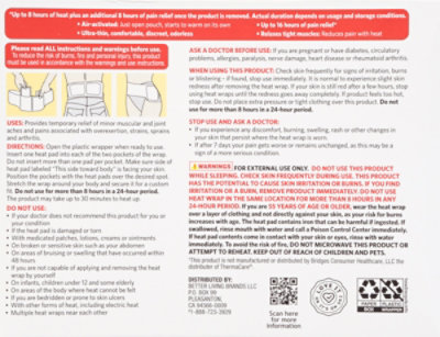 Signature Select/Care Heat Wraps Pain Relief Back & Hip - 4 Count - Image 2