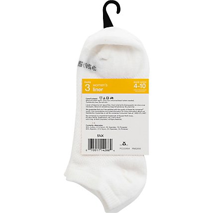 No Nonsense Socks Ventilators Lightweight Liners White - 3 Pair - Image 4