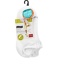 No nonsense Socks Soft & Breathable No Show Cushioned White Size 4-9 - 3 Count - Image 2
