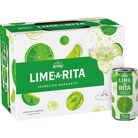 Ritas Lime A Rita Sparkling Margarita Malt Beverage Cans - 12-8 Fl. Oz.