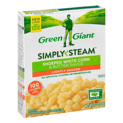 Green Giant Steamers Shoepeg White Corn & Butter Sauce Lightly Sauced 